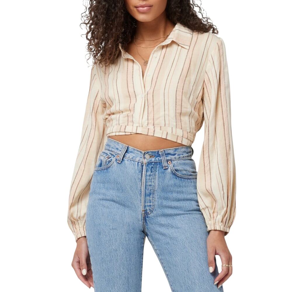 L Space Cropped Top Wrap Blouse